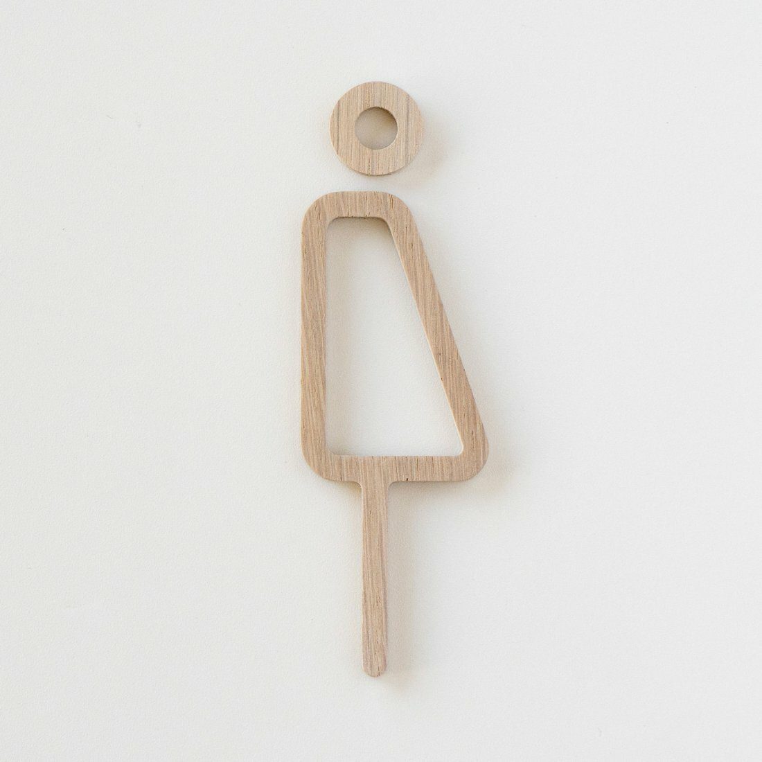 MOHEIM Gender Neutral Restroom Sign - Modern White Oak Bathroom Sign for Inclusive Spaces | ADA Compliant, Durable & Stylish for Offices, Schools & Public Restrooms