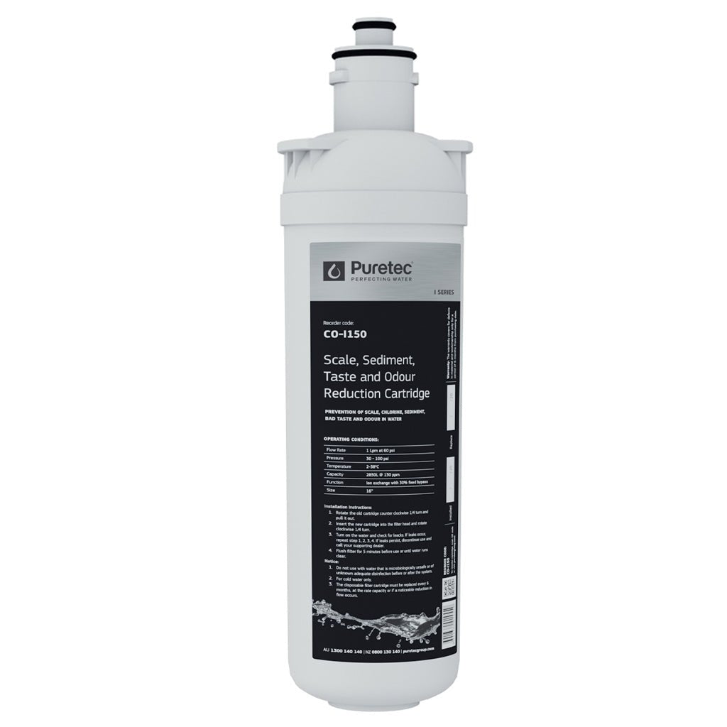 Puretec CO I150 Replacement Water Filter Cartridge - Compatible with Under Sink & Countertop Filtration Systems - Clean & Safe Drinking Water for Home & Office