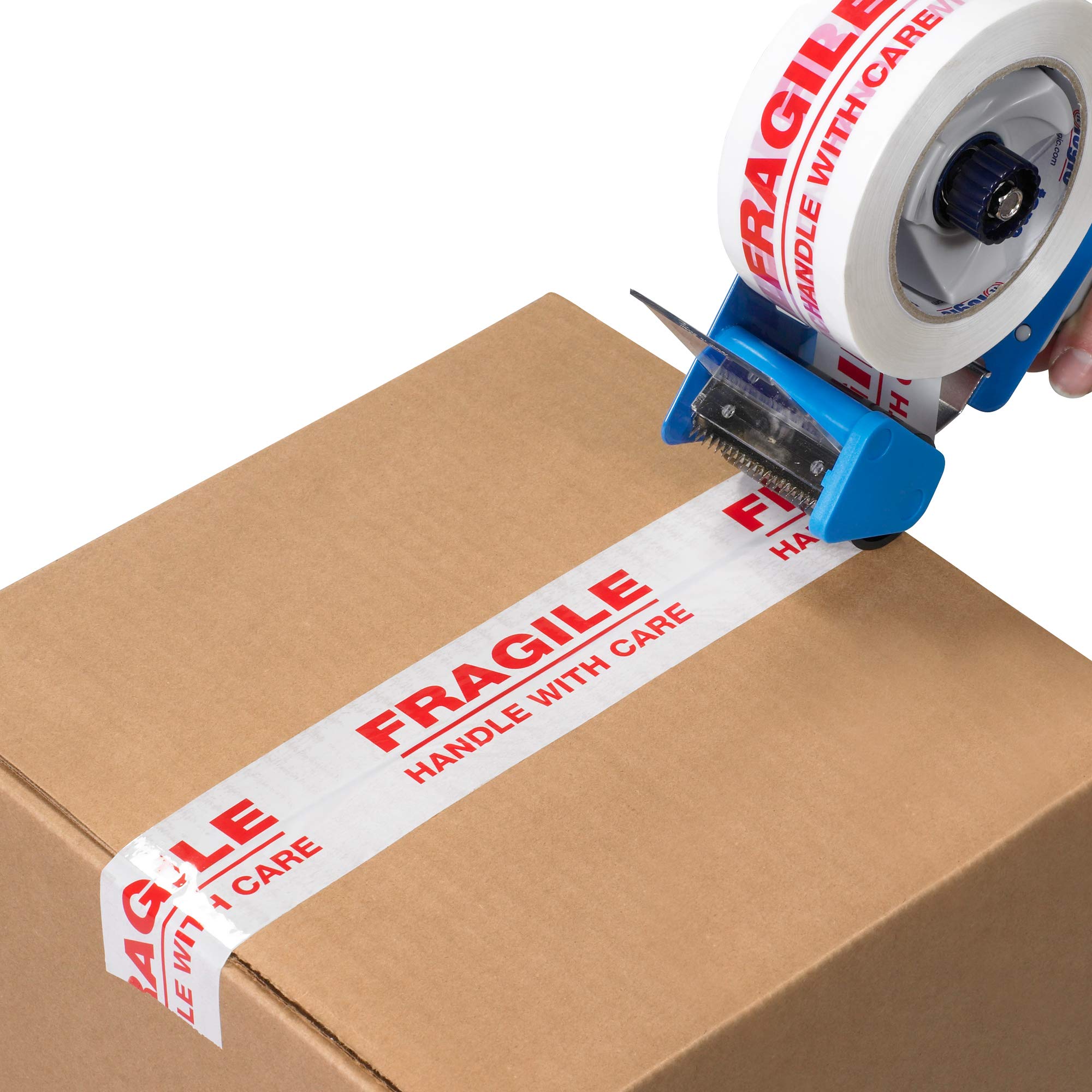 Tape Logic 2 Inch x 110 Yards Pre-Printed Packing Tape - Mixed Merchandise, 2.2 Mil Thick, Red/White, 6 Pack - Ideal for Packaging, Shipping, Moving, Home & Office Use - Perfect for Ecommerce, Warehouse, and Retail Store Applications