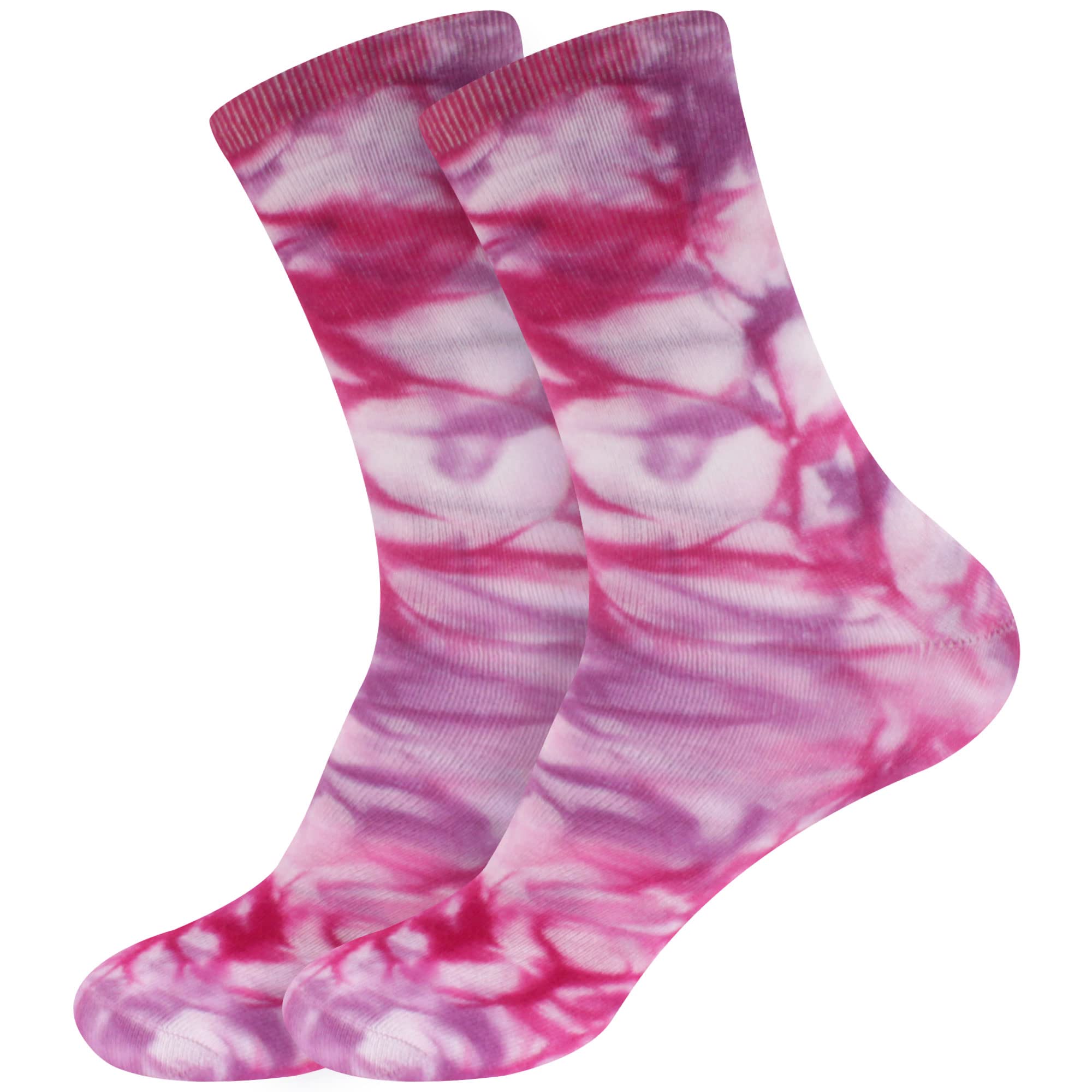 BambooMN Women's Bamboo Athletic Tie Dye Crew Socks - Soft Breathable Yoga Running Hiking Socks for Women - Perfect for Workouts, Sports & Casual Wear