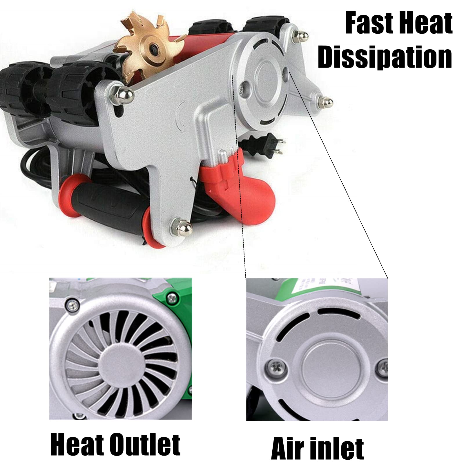 DYRABREST 1100W Electric Wall Chaser - Adjustable Grooving Depth 15-30mm, 25mm Slot Width, 1600r/min Speed - Perfect for Brick, Concrete & Tile Cutting - Ideal for Home Renovation, Construction & DIY Projects