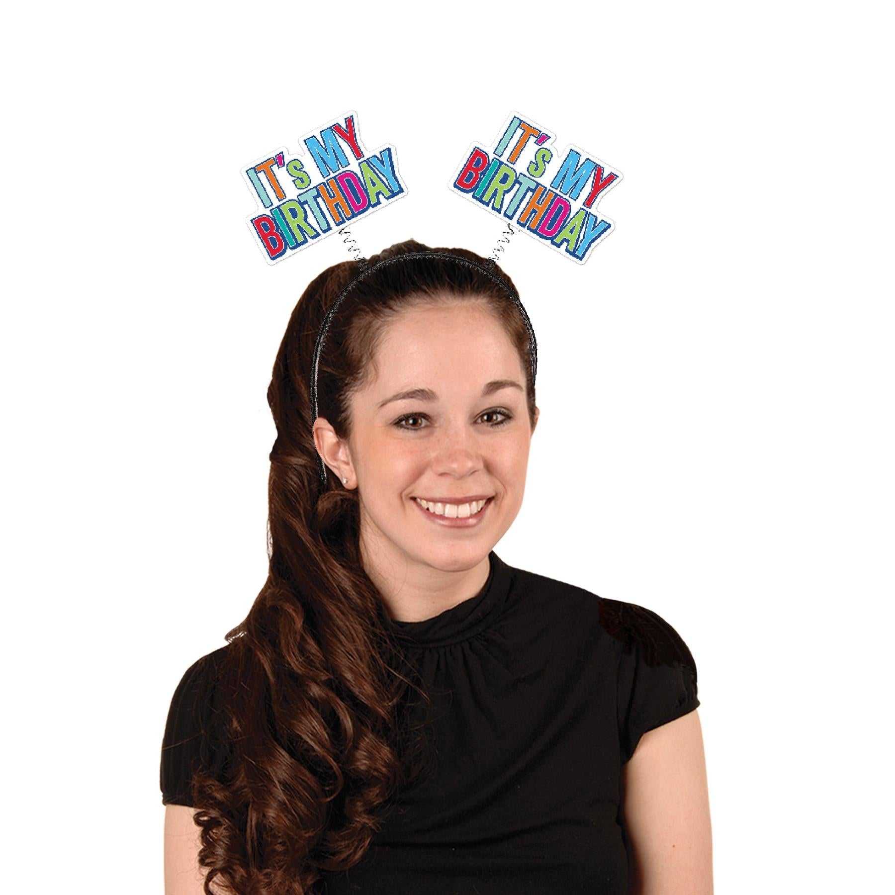 12 Pack Beistle It's My Birthday Party Boppers - Fun Foam Crown Headbands for Birthday Celebrations, Parties & Special Events - Perfect for Kids & Adults Birthday Bash Decorations