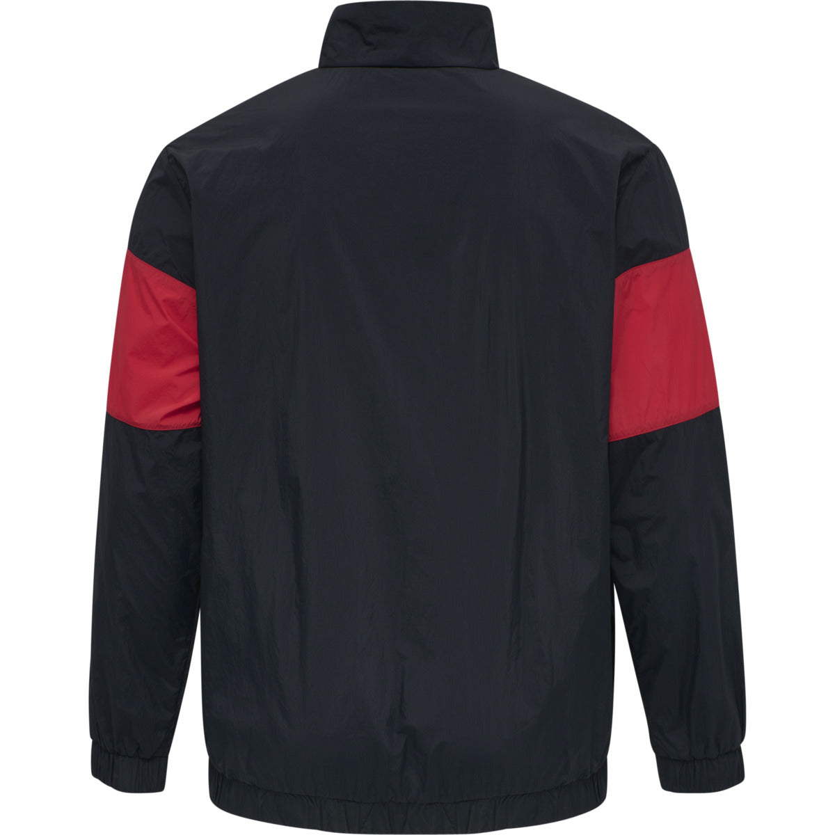 Hummel HMLJORES Half Zip Jacket for Men - Dark Navy/Red Athletic Pullover - Perfect for Running, Gym & Casual Wear