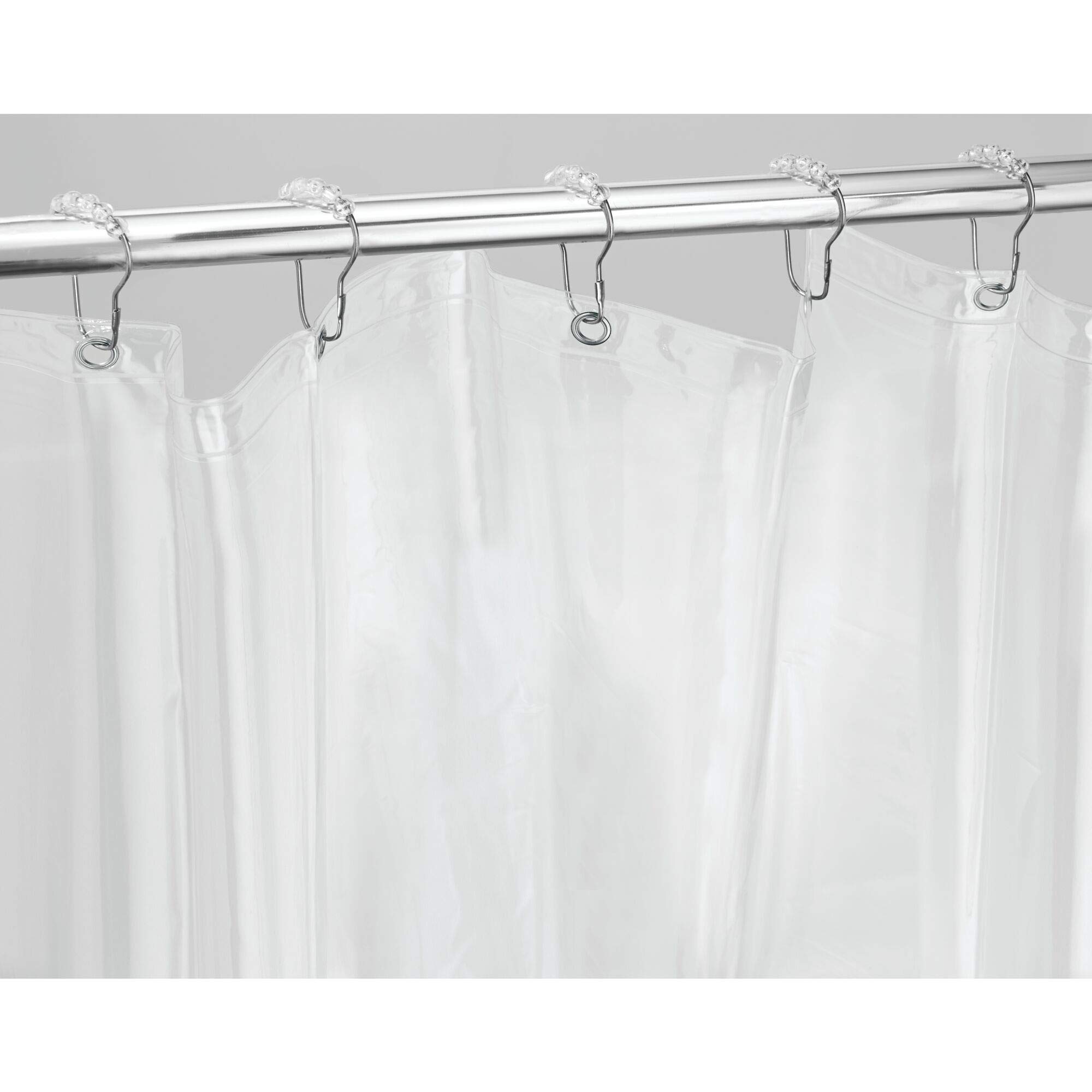 Waterproof Clear Vinyl Shower Curtain Liner 54x78 Inches - Heavy Duty Plastic Bathroom Shower Curtain for Bath Tub, Fits Standard Showers, Use Alone or With Fabric Curtains