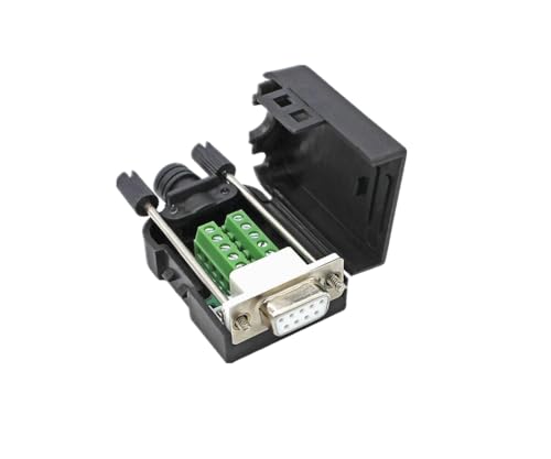 20PCS Female DB9 Solderless Breakout Connector - RS232 D-SUB 9 Pin Serial Port Terminal Adapter for Industrial Automation & Computer Networking