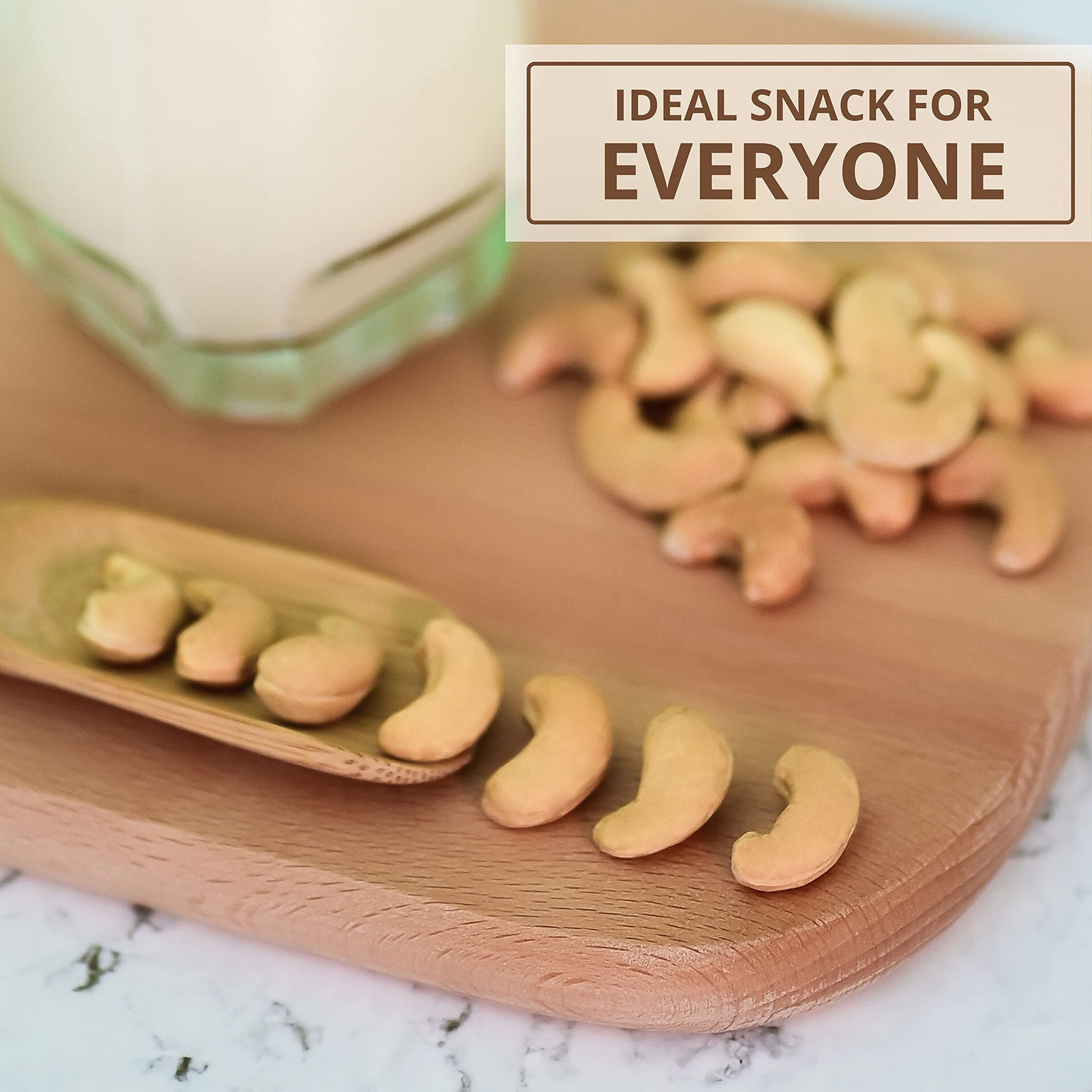 Organic Unsalted Roasted Cashews - Vegan Snacks for Gifts & Holidays (30 oz)
