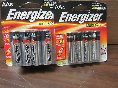 Energizer MAX AA Batteries - 12 Pack (8+4) - Long-Lasting Alkaline Power - Exp 2023 - Ideal for Toys, Flashlights & Electronics