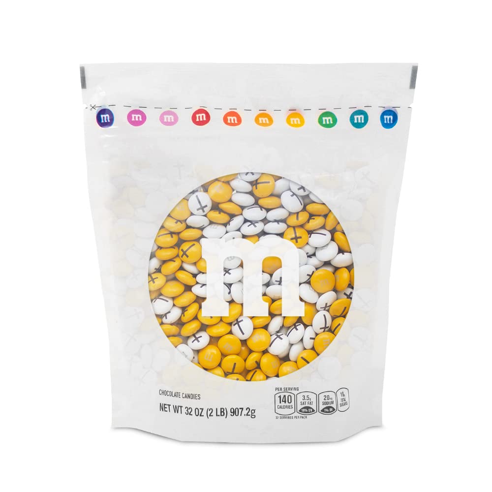 M&M'S Milk Chocolate Bulk Candy - 2lb Bag with Cross Design for Baptism, Christening Gifts, Cupcake Decorations & Party Favors | Perfect for Baby Showers, Religious Celebrations & Sweet Table Displays