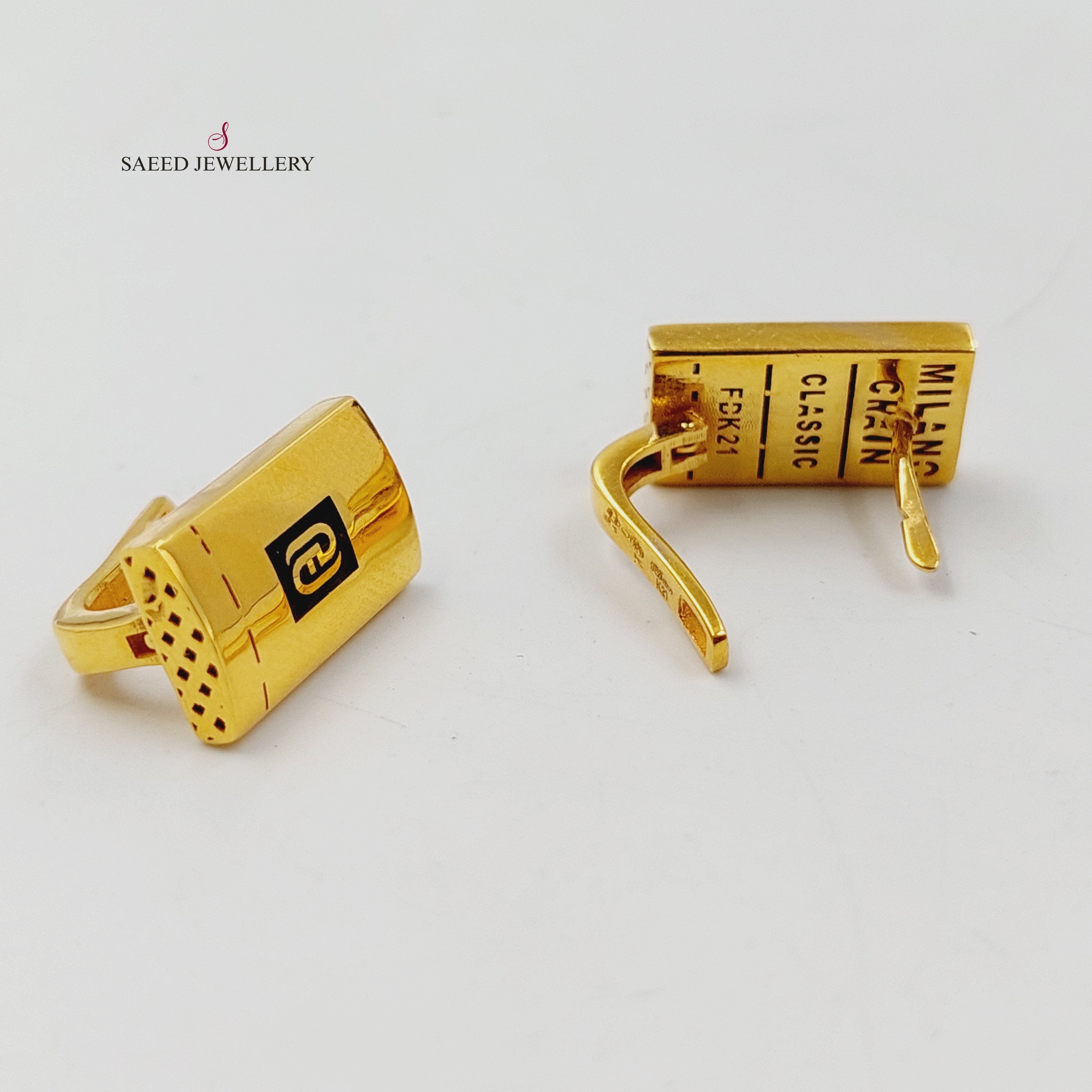 21K Gold Deluxe Earrings for Women - Elegant Dangle Hoop Earrings 32963 | Perfect for Parties, Weddings & Special Occasions