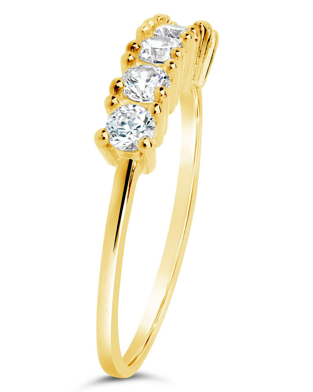 Elegant Rowan CZ Thin Ring - Dainty Cubic Zirconia Band for Women, Perfect for Everyday Wear, Engagement, Anniversary & Gift Giving