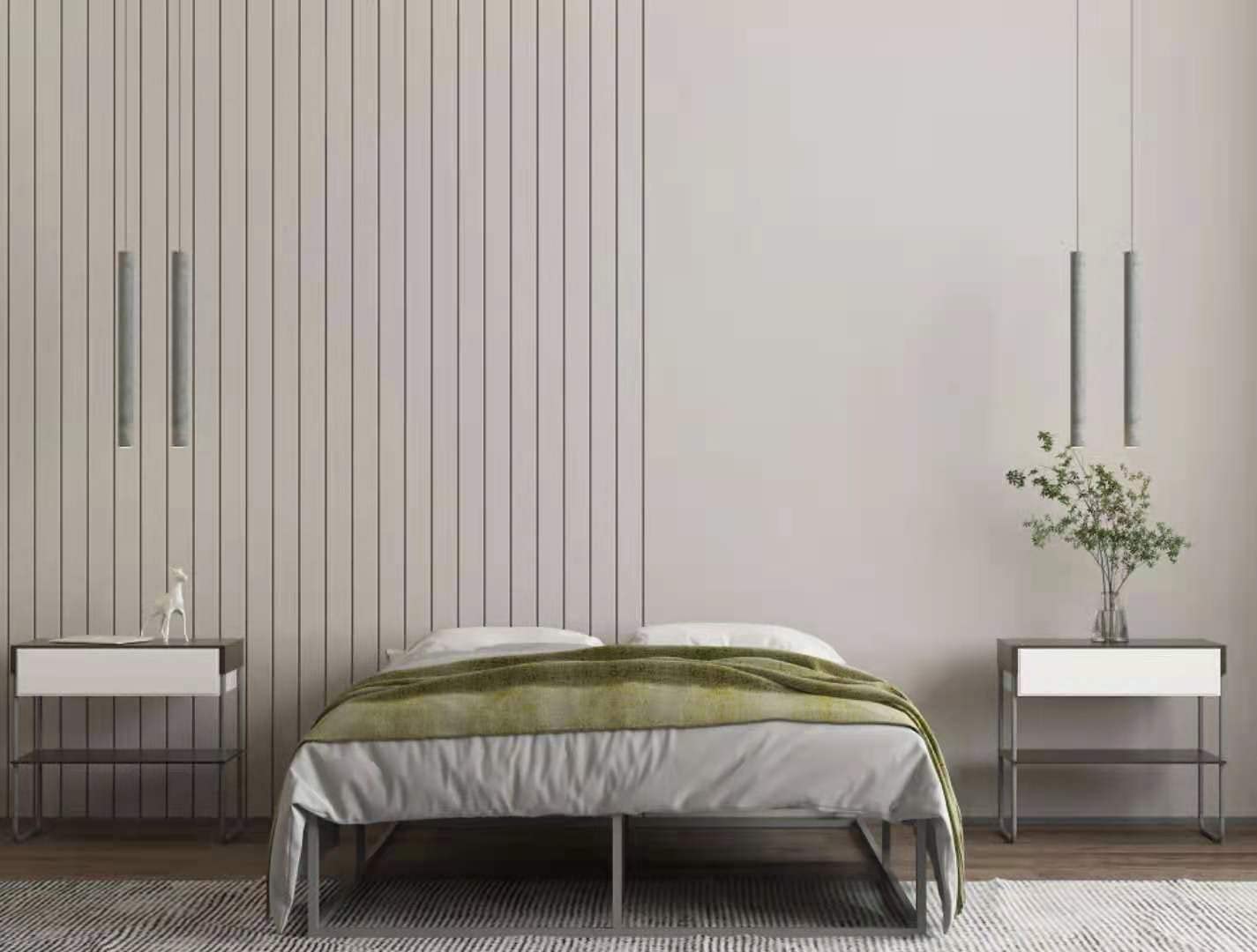 Sturdy Metal Platform Bed Frame - Full Size Grey - Easy Assembly with Strong Metal Structure - Perfect for Modern Bedrooms & Guest Rooms