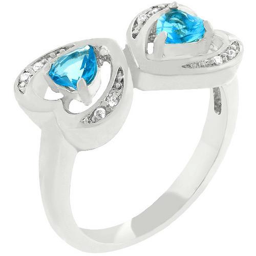 Mirrored Hearts Ring - Elegant Silver Heart Jewelry for Women, Perfect for Valentine's Day Gifts, Anniversaries & Romantic Occasions