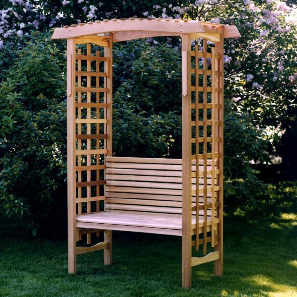 Sturdy Cedar Garden Arbor with Bench - Perfect for Outdoor Weddings, Backyard Decor & Relaxing in Your Garden