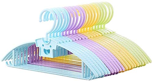 HAOKTSB 20-Pack Plastic Clothes Hangers for Kids & Adults - Coat & Sweater Hangers (29.5cm, Random Colors) - Perfect for Closet Organization & Space Saving