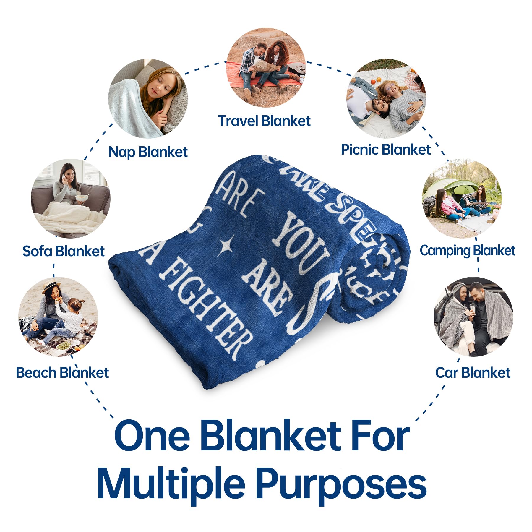 Soft & Cozy SteadStyle Blanket - Best Get Well Gift for Women & Men, 60'' x 50'' Inspirational Blanket for Recovery After Surgery, Perfect Thinking of You Present for Mom, Friend, Sister or Coworker - Ideal for Comfort at Home, Hospital Stay or Relaxing on the Couch
