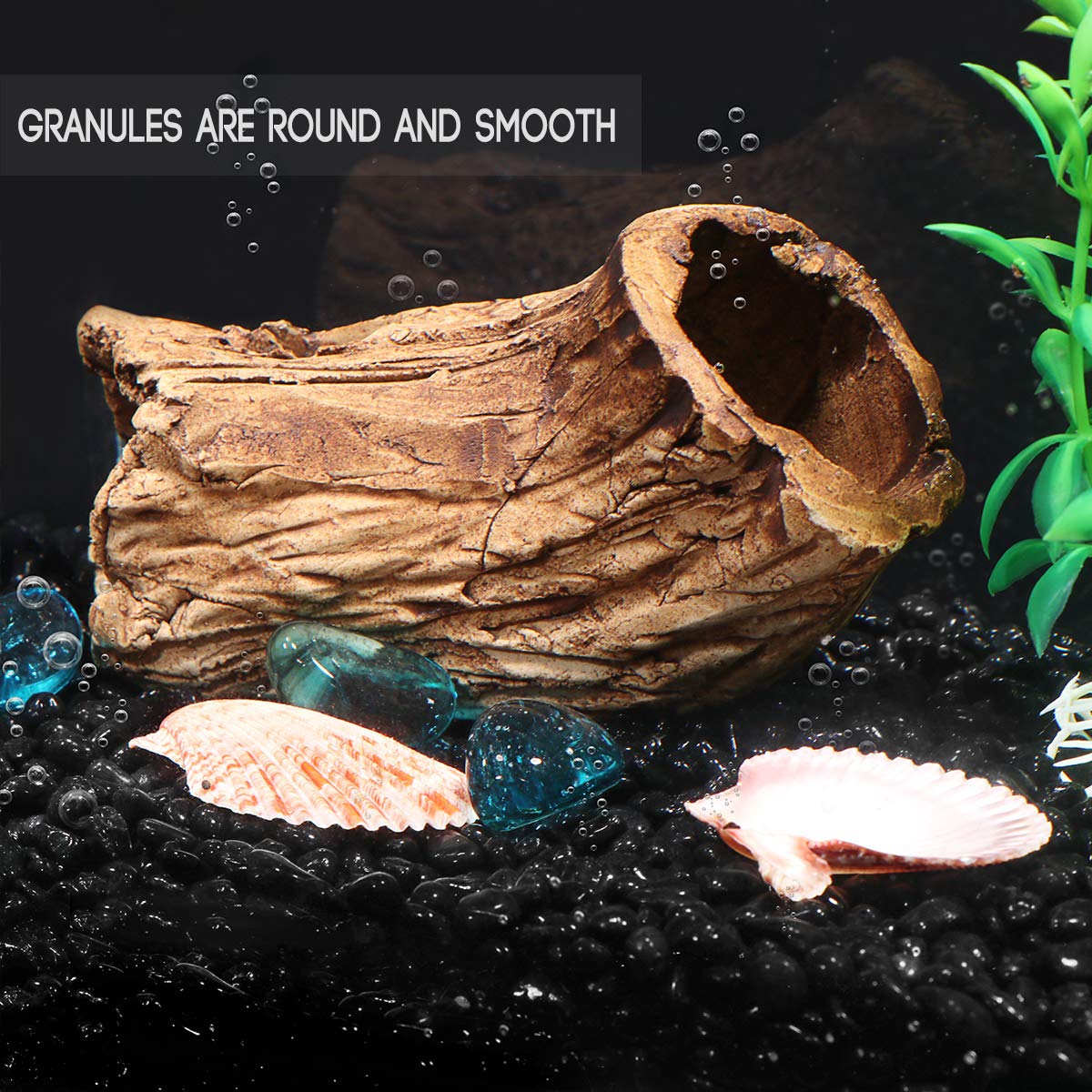 POPETPOP 4.4lbs Black Aquarium Gravel - 1/10