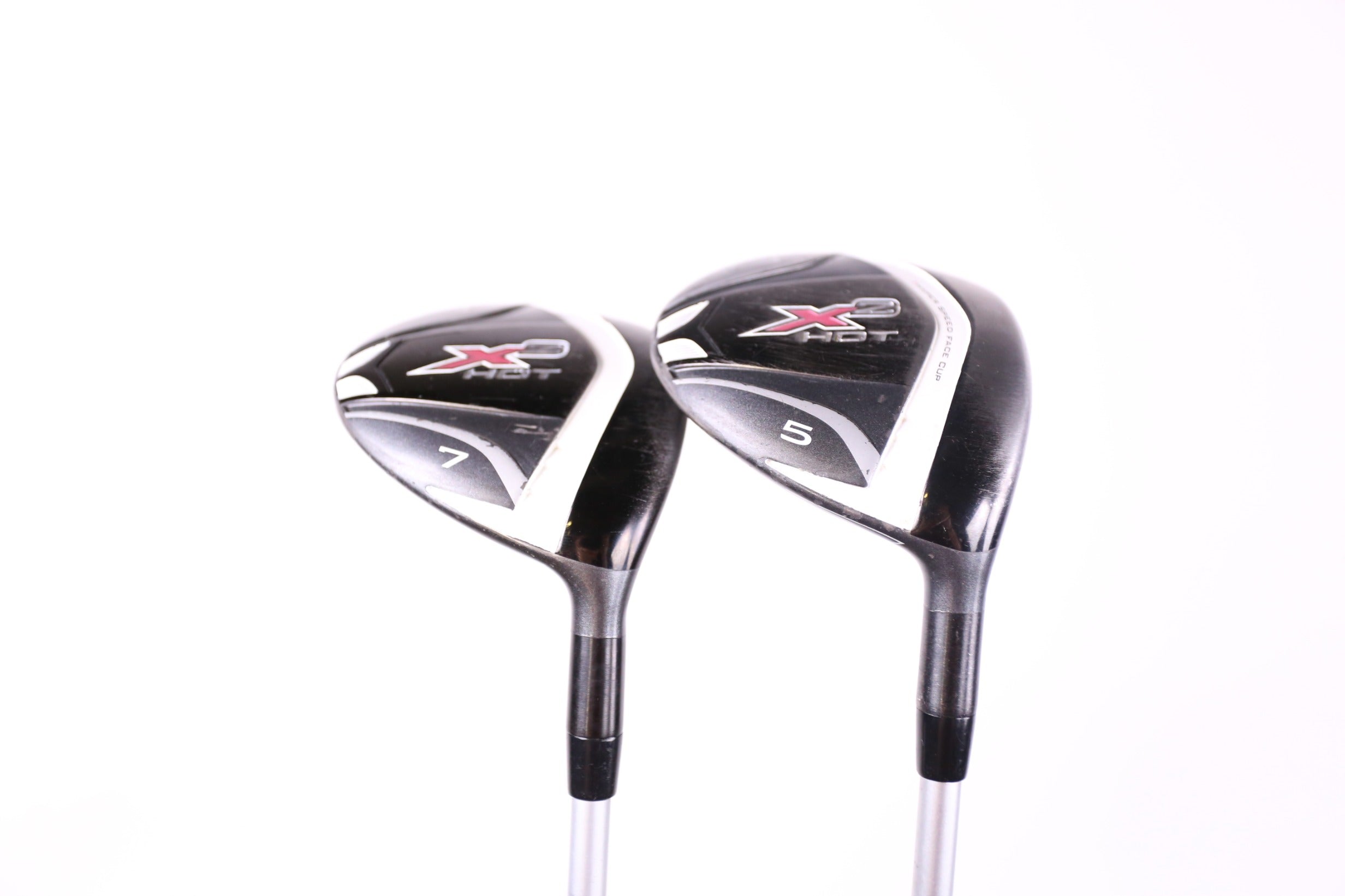 Premium Used Callaway X2 Hot Ladies Golf Wood Set - Right Handed 5W & 7W with Flex Shafts | Perfect for Women Golfers on the Course or Driving Range