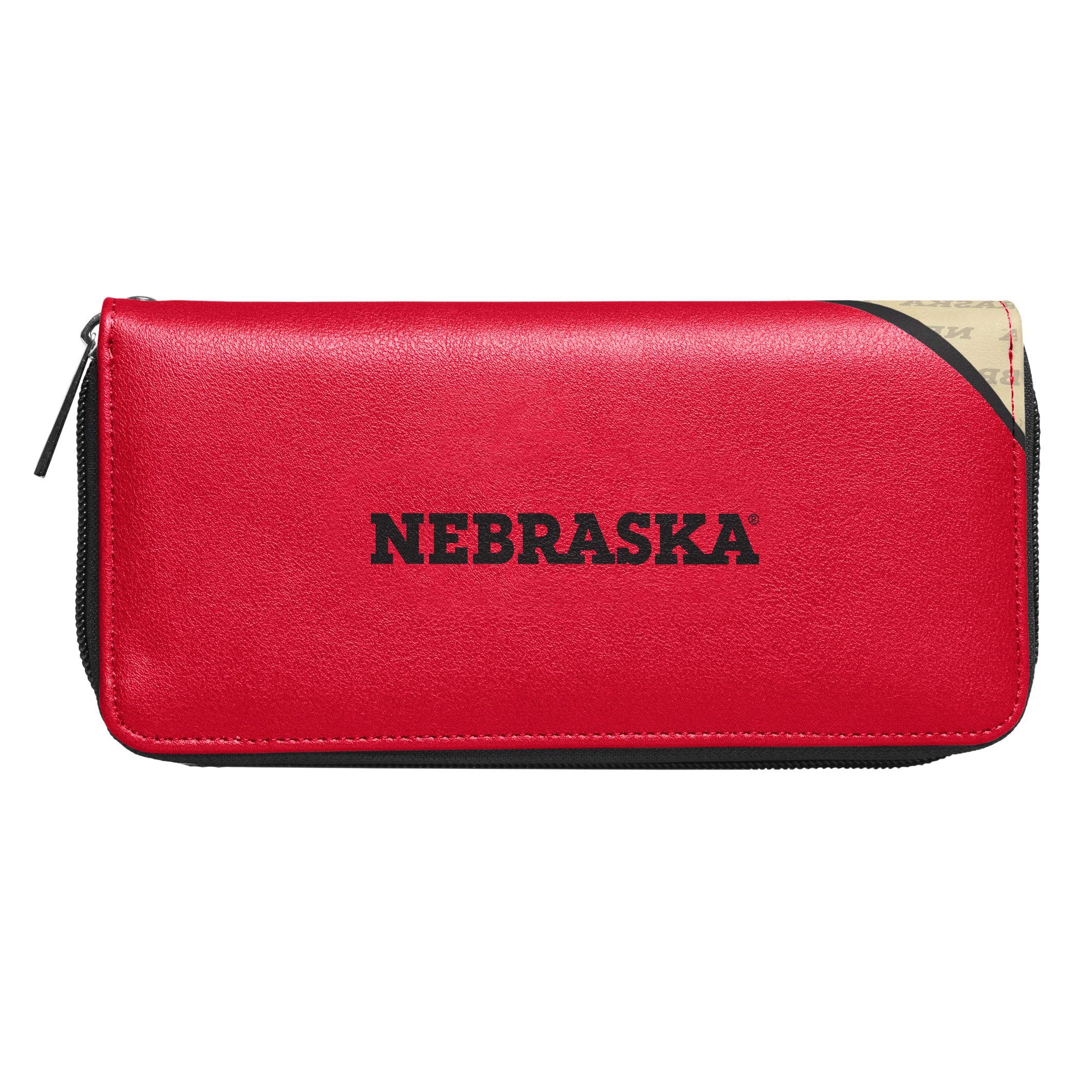 Littlearth Women's NCAA Curve Zip Organizer Wallet - Stylish & Functional Card Holder for Credit Cards, ID & Cash - Perfect for College Students, Game Days & Everyday Use