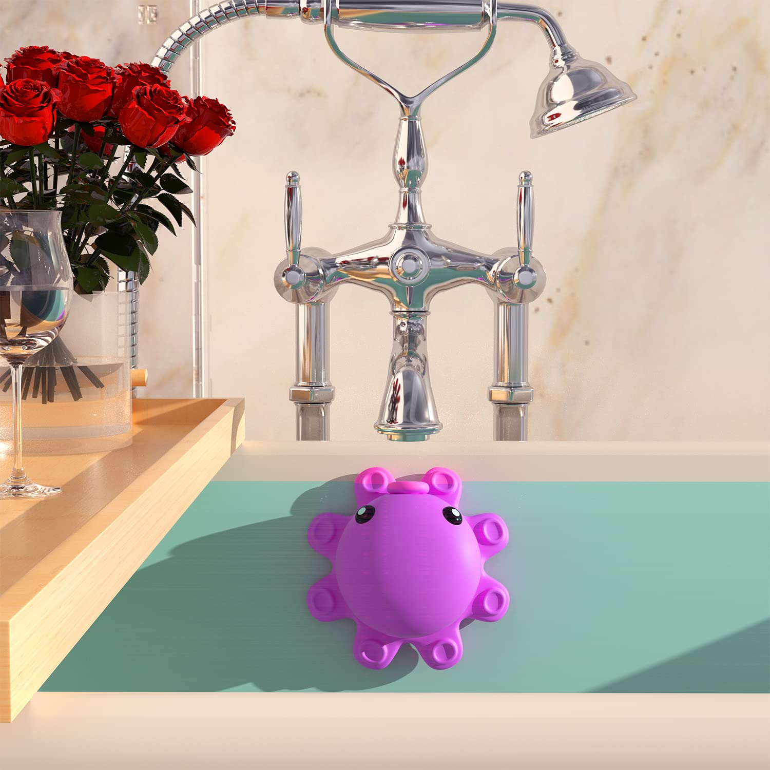 Silicone Bathtub Overflow Drain Cover - Extend Water Depth for Deeper Bath, Spa & Relaxation, Hot Pink Bathroom Accessory (Fits Standard Tubs, Leak-Proof Design) - Perfect for Bubble Baths, Soaking & Luxury Home Spa Experience