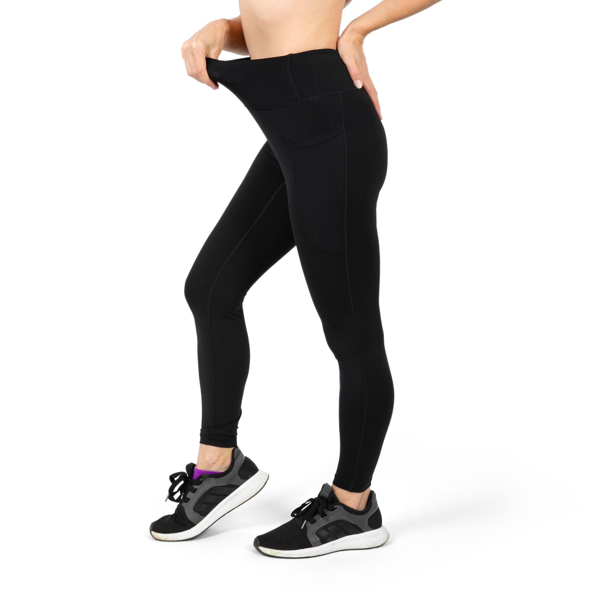 High Waist Yoga Pants with Pockets - Tummy Control Workout Leggings for Women, 4-Way Stretch & Sweat Wicking - Perfect for Gym, Running, Pilates & Lounge Wear