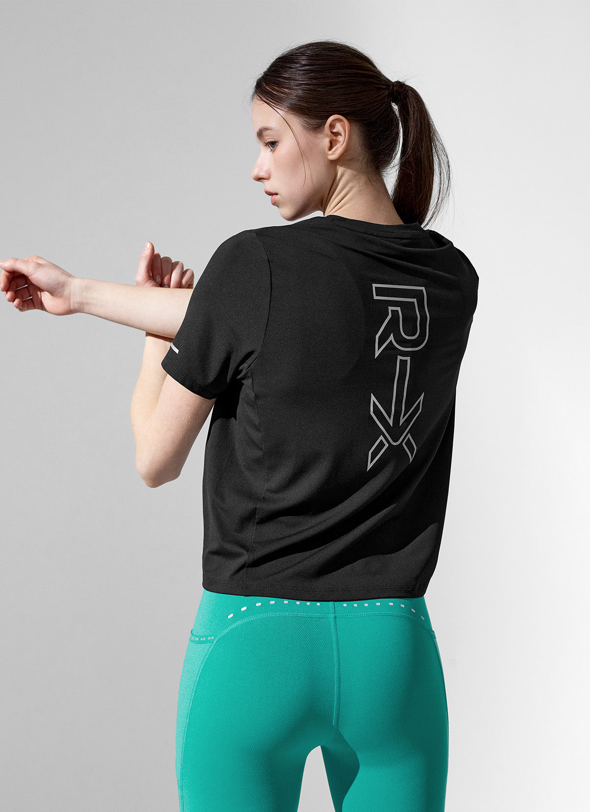 RX Air Mesh Crop Short Sleeve Women's Workout Top - Breathable Athletic Shirt for Running, Yoga & Gym
