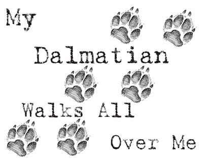 My Dalmatian Walks All Over Me Funny Dog Lover T-Shirt - Cute Pet Owner Graphic Tee for Dog Walking & Casual Wear