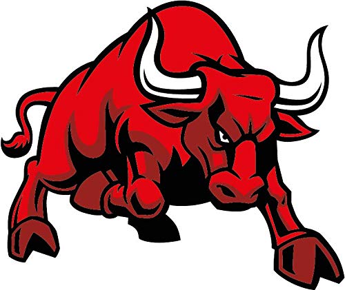 Cartoon Bull Mascot Vinyl Decal Sticker - Waterproof, Durable 5