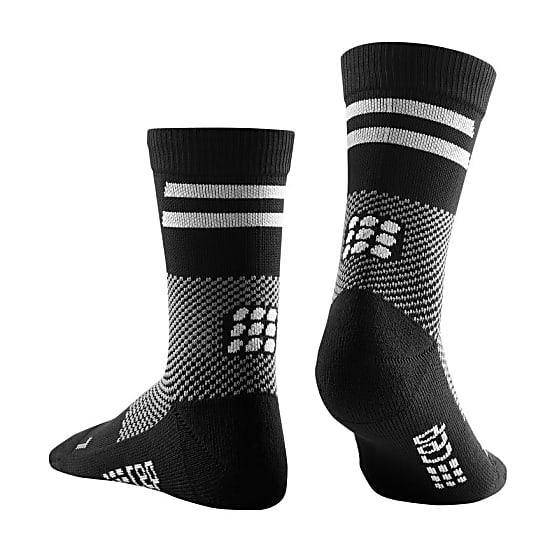 CEP Unisex Mid Cut Training Socks - Black | Performance Athletic Socks for Running, Gym & Sports | Moisture-Wicking & Supportive Design