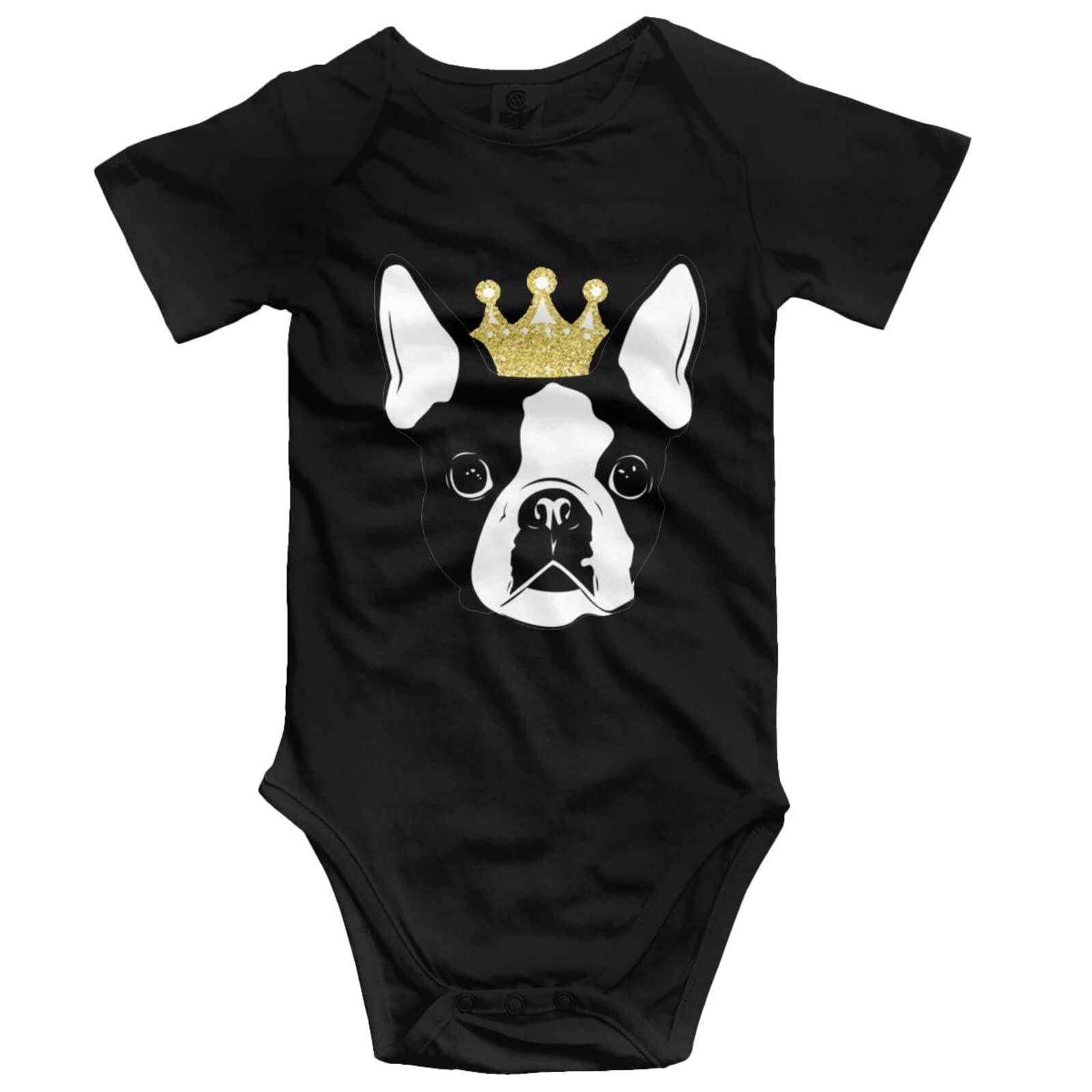 Boston Terrier Crown Baby Bodysuit - Cute Short Sleeve Onesie for Newborns & Infants | Perfect for Photo Shoots, Birthdays & Pet Lovers