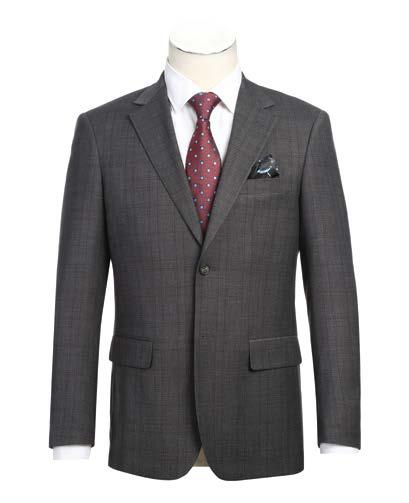 Alessandro Vitello by Renoir New Slim Fit Suit 293 47 | Premium Italian Wool Business Suit for Men | Perfect for Weddings, Office & Formal Events