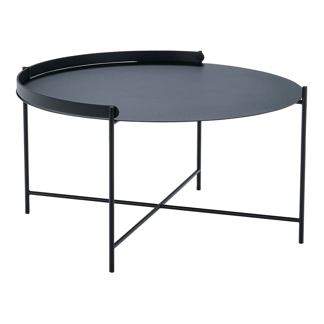 Modern Edge Tray Coffee Table - Sleek Side Table with Storage Shelf for Living Room, Bedroom & Office - Perfect for Holding Remote, Books & Decor