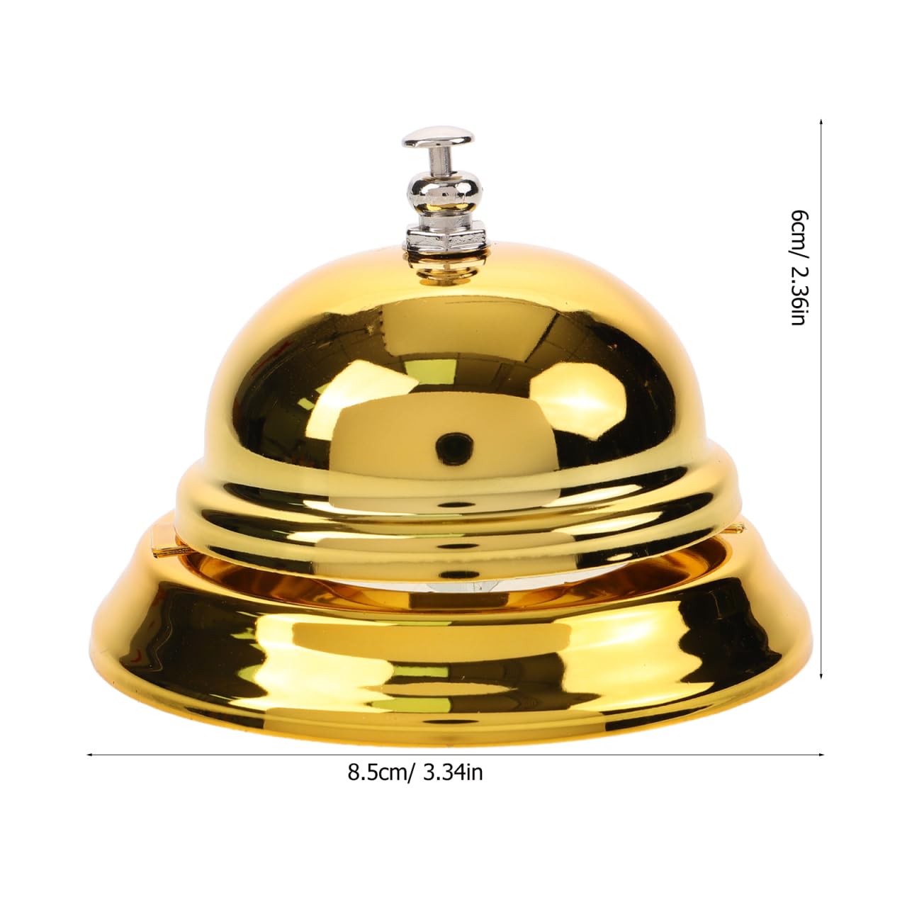 Classic Customer Service Desk Bell - Clear Ringing Reception Bell for Restaurants, Hotels & Offices - Perfect for Front Desk, Counter Service & Kitchen Alerts