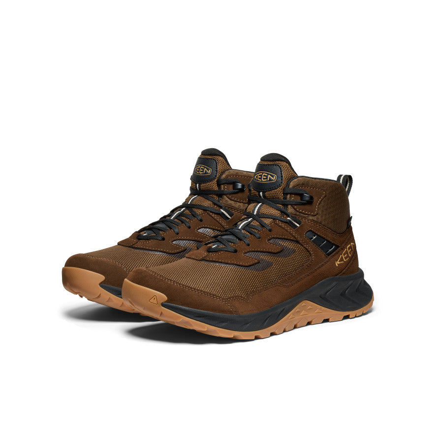 Men's HighTrail Waterproof Hiking Boots - Dark Earth/Oak Buff | Lightweight & Durable for Outdoor Adventures, Trail Running & Camping