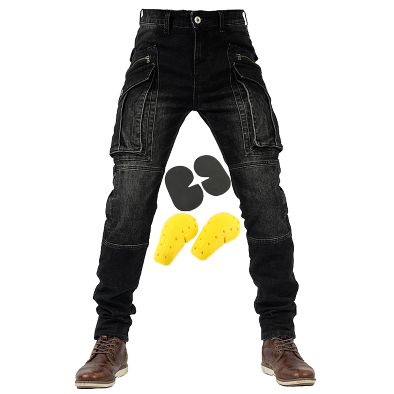**Men's Wear-Resistant Motorcycle Riding Pants - Casual Cargo Pants for Motocross & Racing | Durable & Comfortable for Outdoor Adventures**