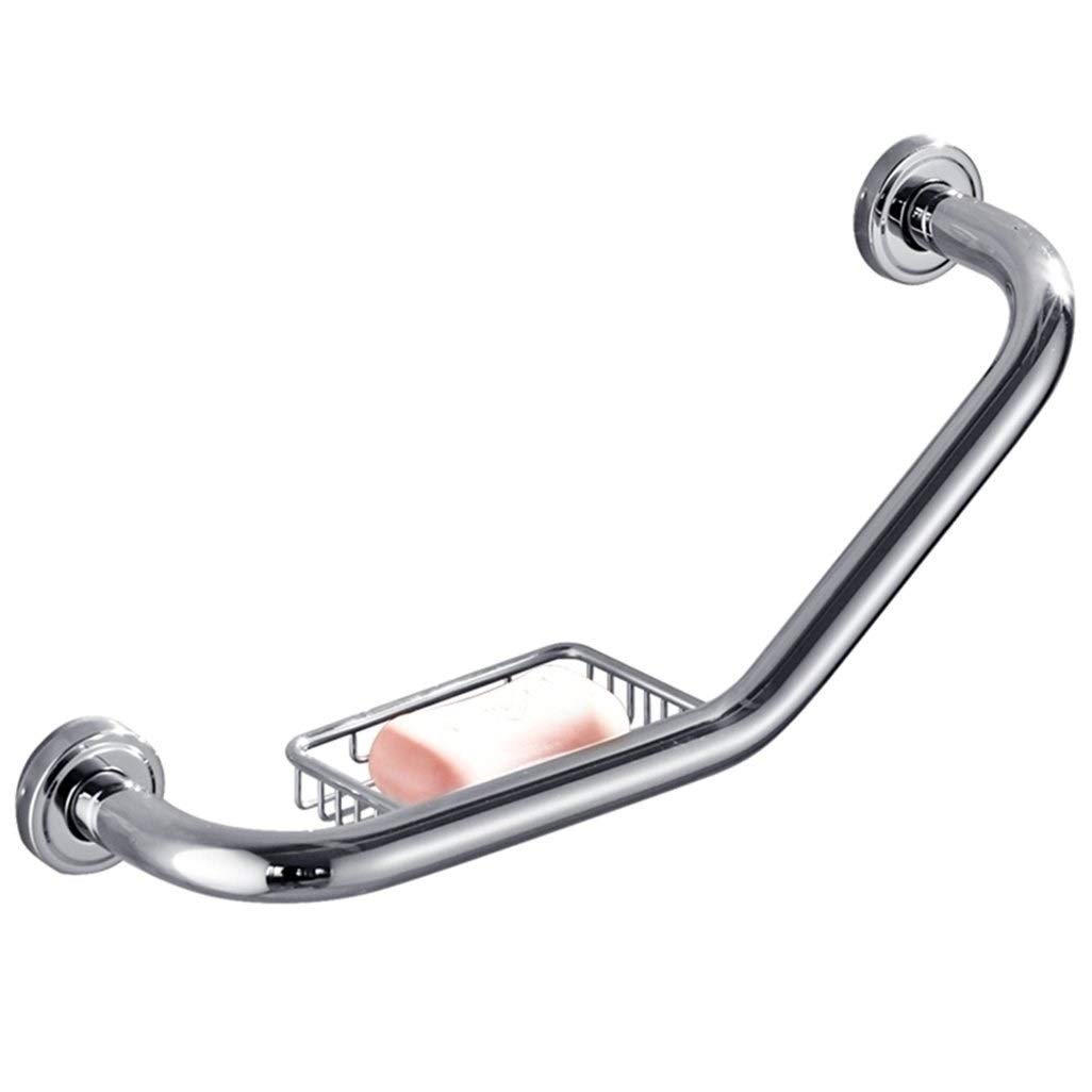 Stainless Steel Bath Grab Bars - Wall Mounted Toilet Safety Handrail with Curved Design (22x23 cm) for Elderly & Disabled - Non-Slip Shower Armrest & Towel Holder - Ideal for Bathroom Accessibility & Fall Prevention