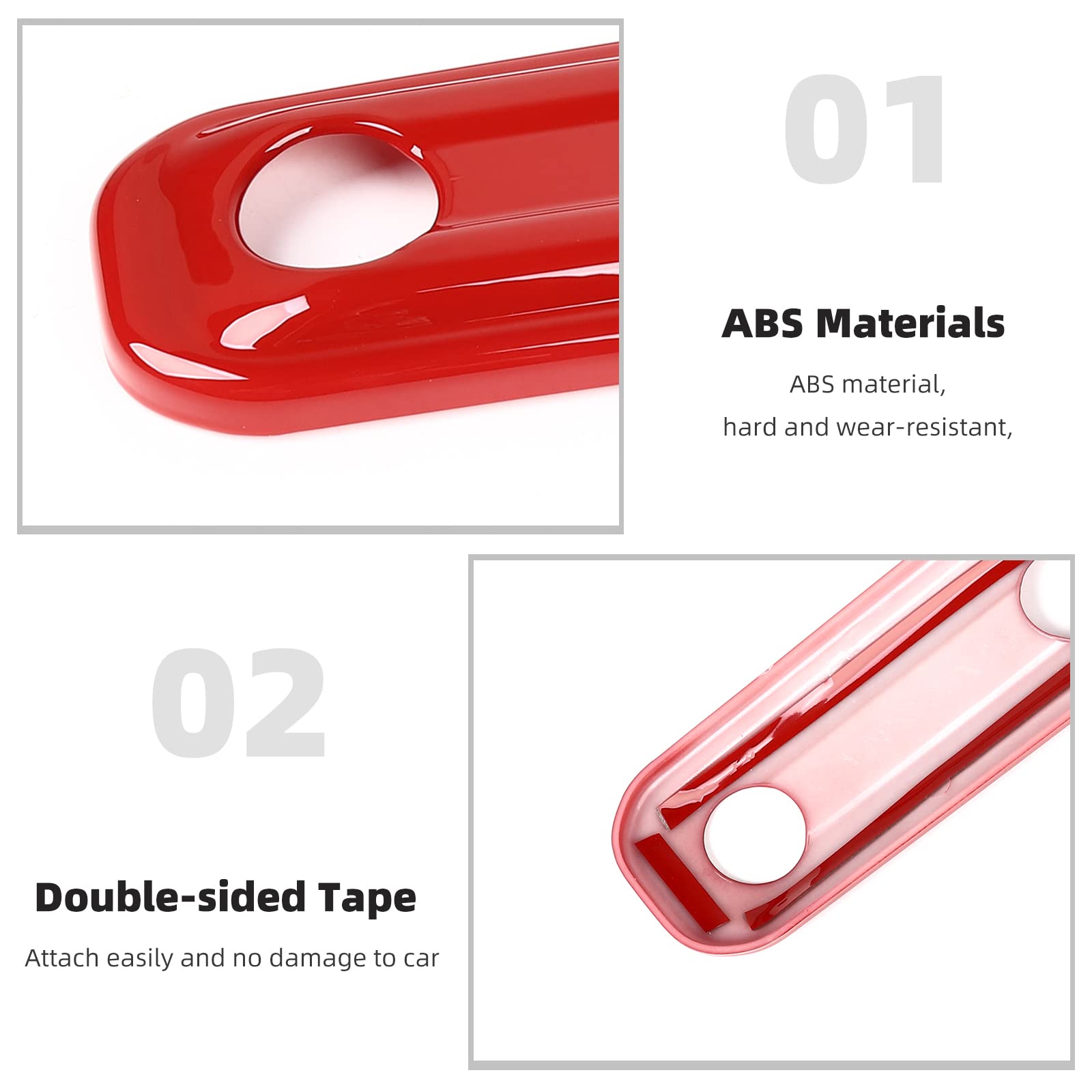 CheroCar Jeep JL Tailgate Hinge Cover & Spare Tire Bracket - Exterior Accessories for 2018-2022 Jeep Wrangler JL/JLU (Sport, Sahara, Rubicon) - Red | Durable Protection & Enhanced Style for Off-Road Adventures