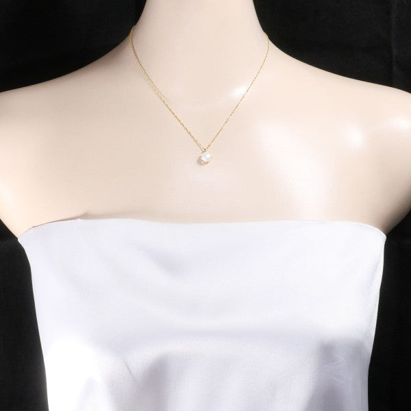 18K Yellow Gold Pearl Necklace for Women - Elegant Pearl Jewelry Gift for Brides, Anniversary & Special Occasions
