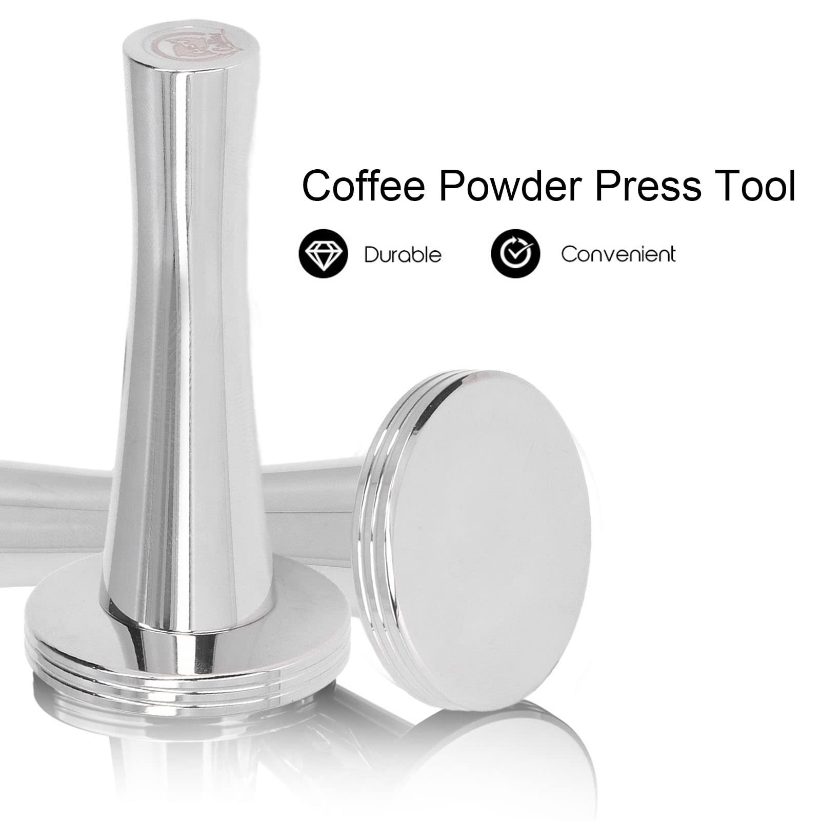 Premium Stainless Steel Coffee Powder Tamper - Heavy Duty Espresso Press Tool for Barista & Home Use | Safe, Durable & Ergonomic Design for Perfect Coffee Grounds | Ideal for Espresso Machines, French Press & Coffee Making