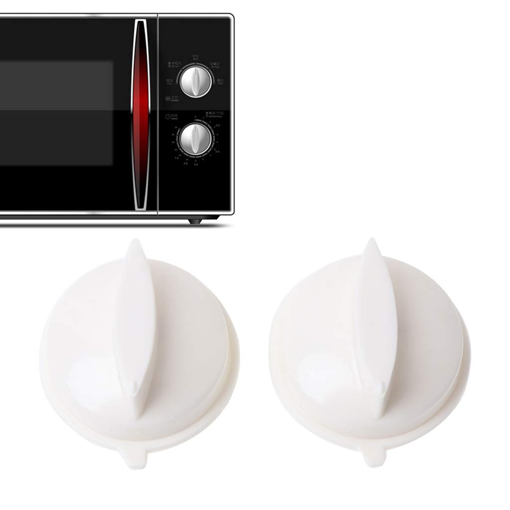 2Pcs Universal Microwave Oven Rotary Knob Timer - Plastic Control Switch Replacement for Media & Other Brands - Perfect for Kitchen Appliance Repair & DIY Upgrades