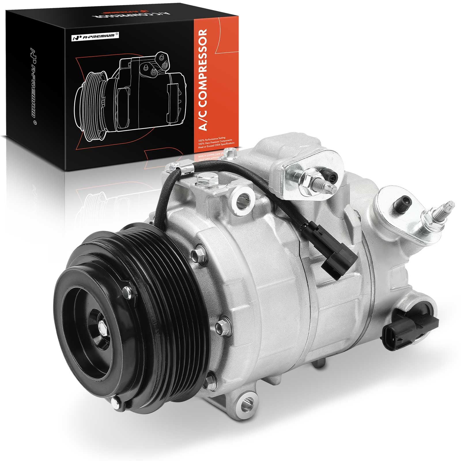 Premium AC Compressor with Clutch for Ford Explorer/Flex/Taurus & Lincoln Continental/MKS/MKT/MKZ | High-Performance Auto Air Conditioning Replacement Part | Perfect for Summer Cooling & Long Road Trips