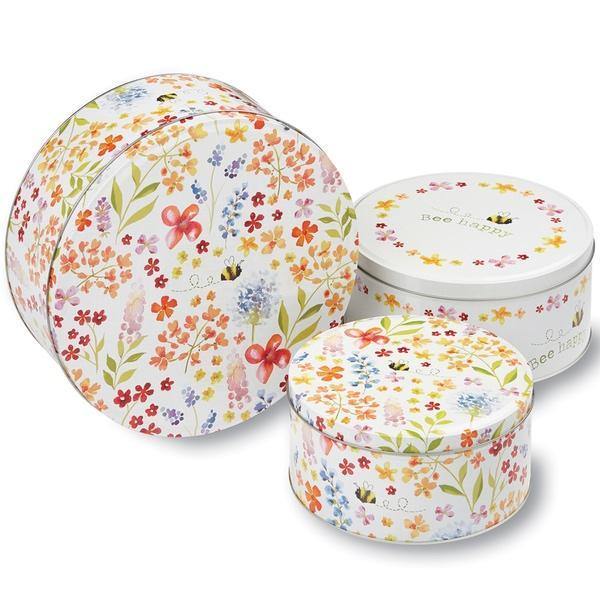 Bee Happy Set of 3 Non-Stick Cake Pans - Round Baking Tins for Cakes, Pies & Desserts | Perfect for Birthday Parties, Weddings & Home Baking