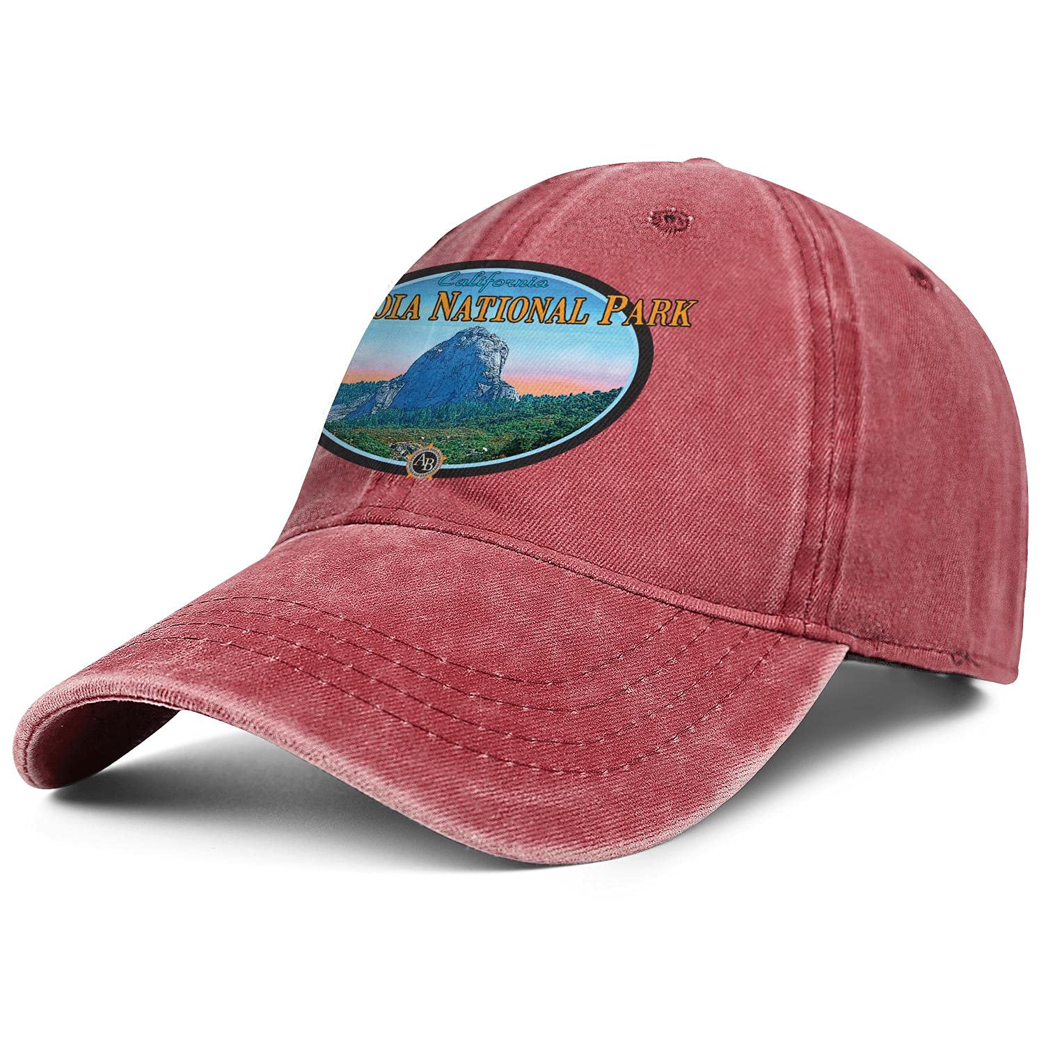 Sequoia National Park Washed Denim Trucker Hat for Men & Women - Adjustable Baseball Cap with Vintage Cowboy Style - Perfect for Hiking, Camping & Outdoor Adventures