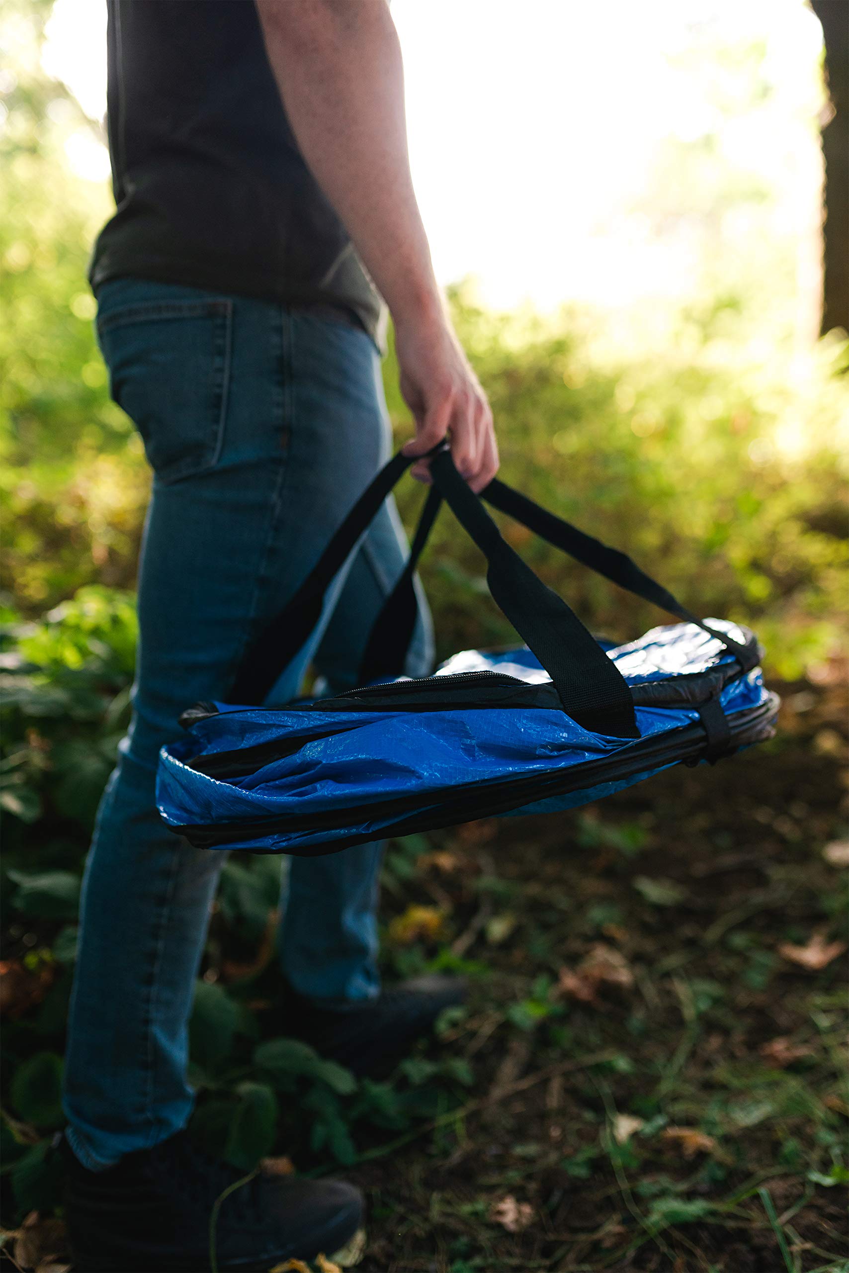 Stansport Collapsible Campsite Carry-All & Trash Can - Portable Outdoor Storage Bag for Camping, Picnics, Beach & Hiking - Durable Waterproof Collapsible Bin with Handles
