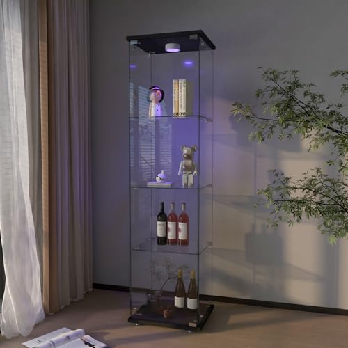 Black With 4 Shelves,led 1 Door