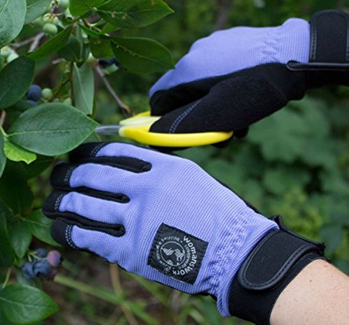Womens Gardening Gloves - Durable Digger Gloves for Planting, Weeding & Outdoor Work (Periwinkle, Small) | Perfect for Gardeners, Landscapers & DIY Home Projects