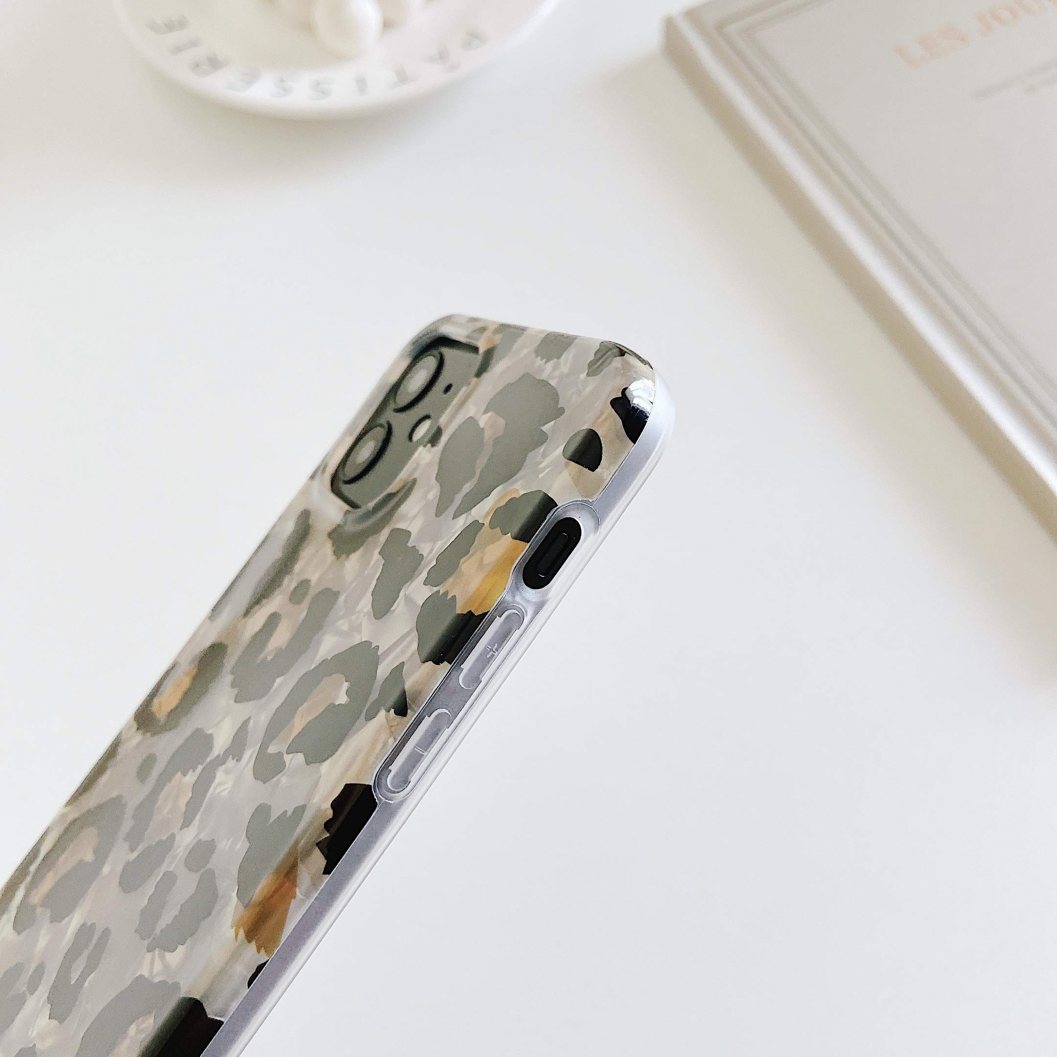 Leopard Glitter Sparkle Soft Silicone Gel Phone Case for iPhone 11 - Flexible Protective Cover with Shock Absorption | Perfect for Everyday Use, Work, and Travel