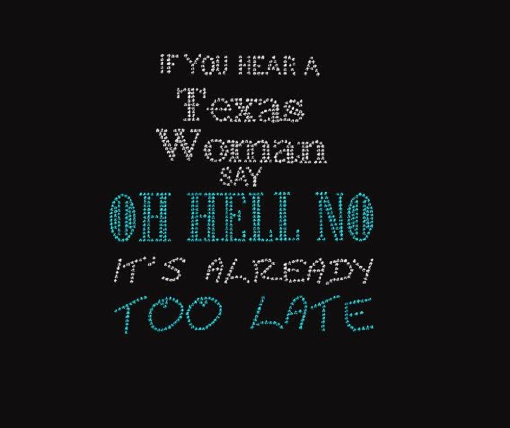 Texas Woman Rhinestone Iron-On T-Shirt Design - Western Style Bling Tee for Women | Perfect for Parties, Rodeos & Country Events