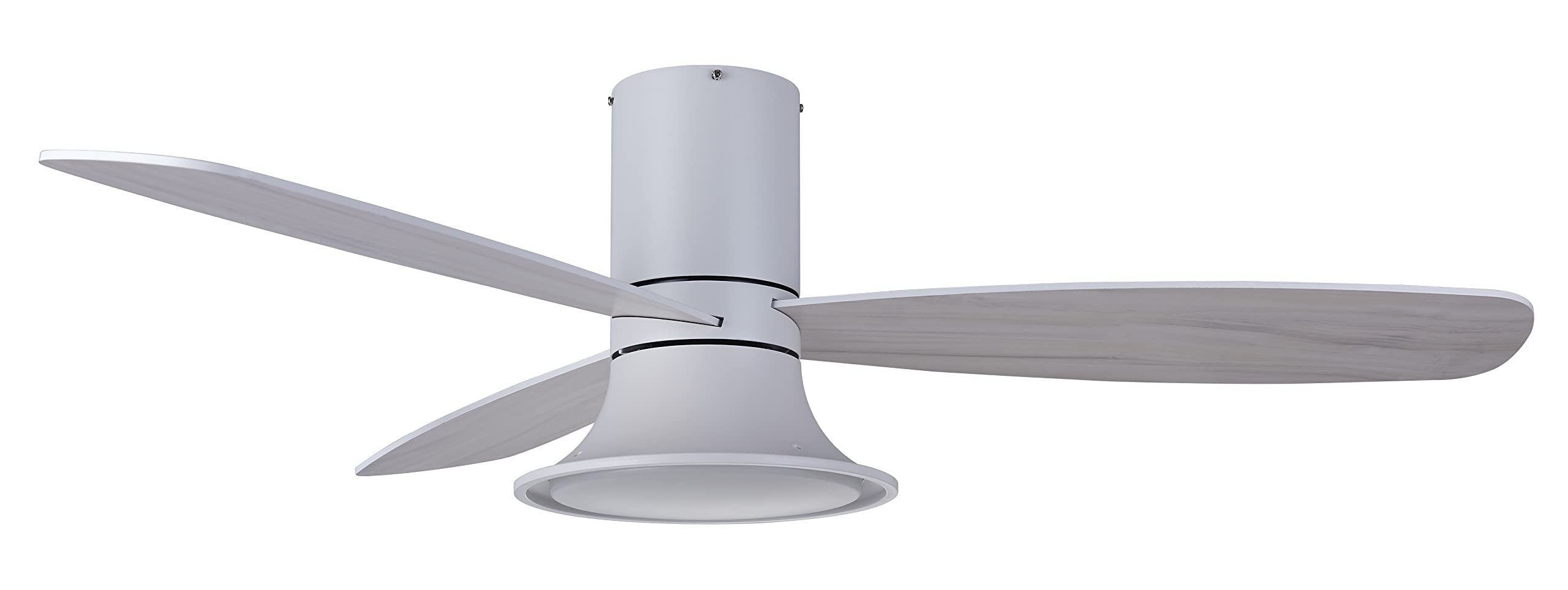 Lucci Air Flusso 52 Inch Matte White Ceiling Fan with Remote Control - Quiet Reversible Motor, Energy Efficient, Ideal for Bedroom, Living Room & Outdoor Spaces (Model 21066101)