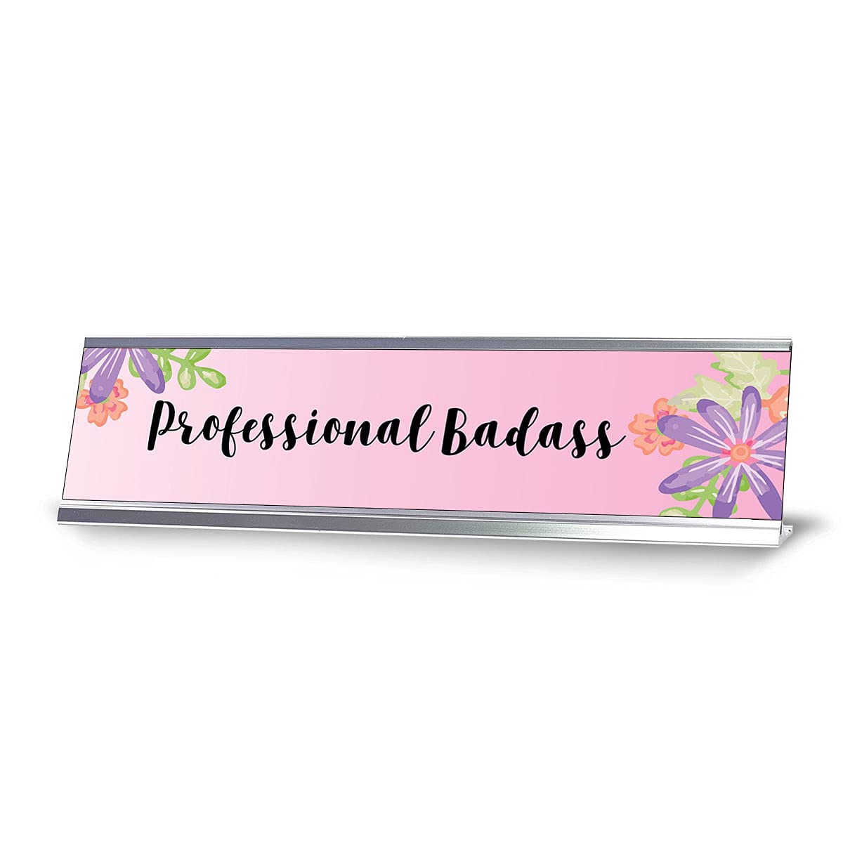 Professional Badass Floral Designer Series Desk Sign Nameplate - 2 x 8 Inches - Office Decor for Creative Professionals & Floral Artists