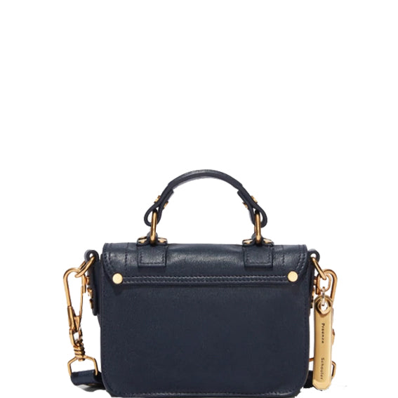 PS1 Micro Lux Crossbody Bag in Midnight Blue & Brass - Stylish & Compact for Everyday Use, Work, and Travel